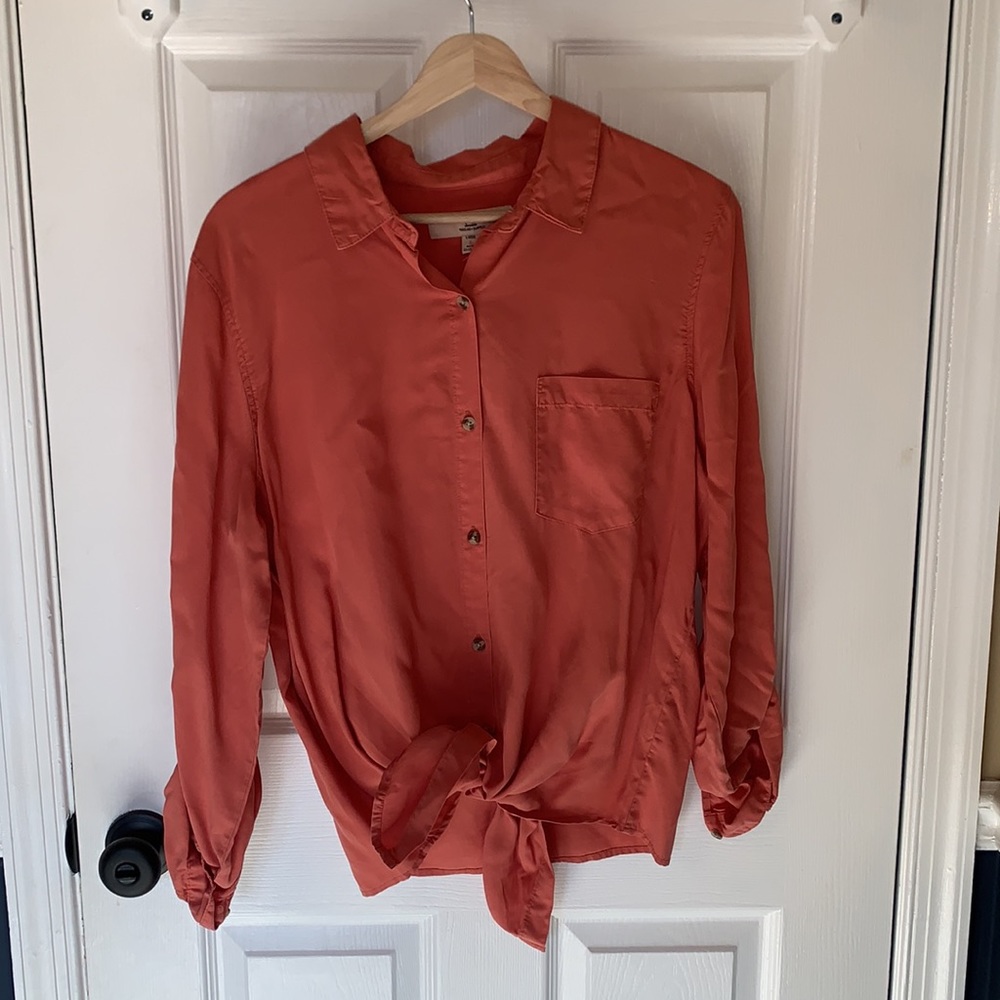 Thread + Supply orange button down - Picture 3 of 3